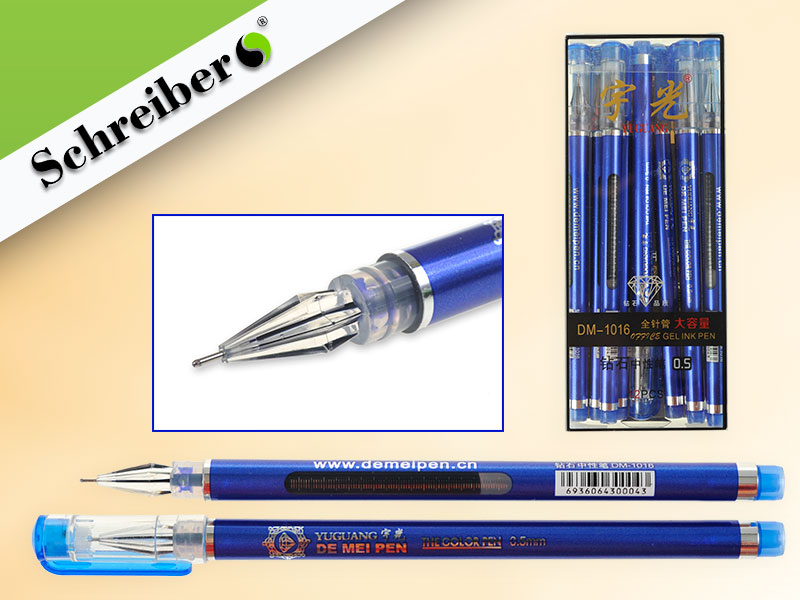 гелевая ручка diamond, 0,5 мм., синий  цвет new