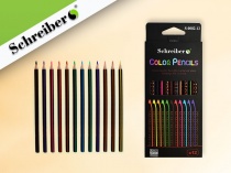 набор цветных карандашей, 12 цветов, трехгранные