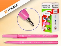 ручка масляная, розовый корпус, цвет чернил - синий