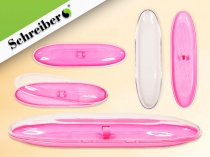 футляр для ручки светло-розовый с прозрачной крышкой (рф)
