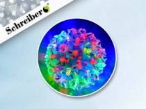 светодиодное украшение шар, d=11 см, разноцветный, 50 ламп