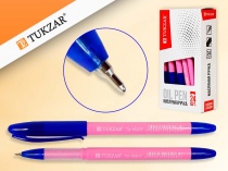 ручка масляная, розовый корпус, цвет чернил - синий