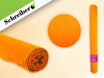 цветная крепированная бумага 50х250 см, оранж