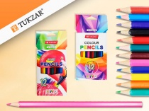 набор цветных карандашей, 12 цветов, шестигранные (рф)