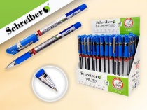 ручка с чернилами на масляной основе 1200 метров, 0.7 mm, стержень - 135 мм, цвет чернил - синий, корпус с метализированной запечаткой