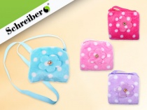 сумочка детская плюшевая горох, 4 цвета в ассортименте