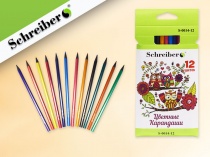набор цветных карандашей в пластиковом корпусе 12 цветов