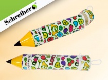 пенал-"карандаш" пластиковый модная радуга, 5х26 см