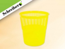 корзина пластиковая, цвет жёлтый флуоресцентный, 9л.