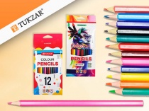 набор цветных карандашей, 12 цветов, шестигранные (рф)
